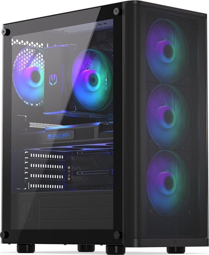 PC Gaming Ryzen 7 7800X3D 8x 5.0 GHz, 32 GB di RAM DDR5, SSD M.2 da 1TB, Nvidia RTX 5060 8GB, Scheda madre B850 con Wi-Fi, Windows 11 Pro