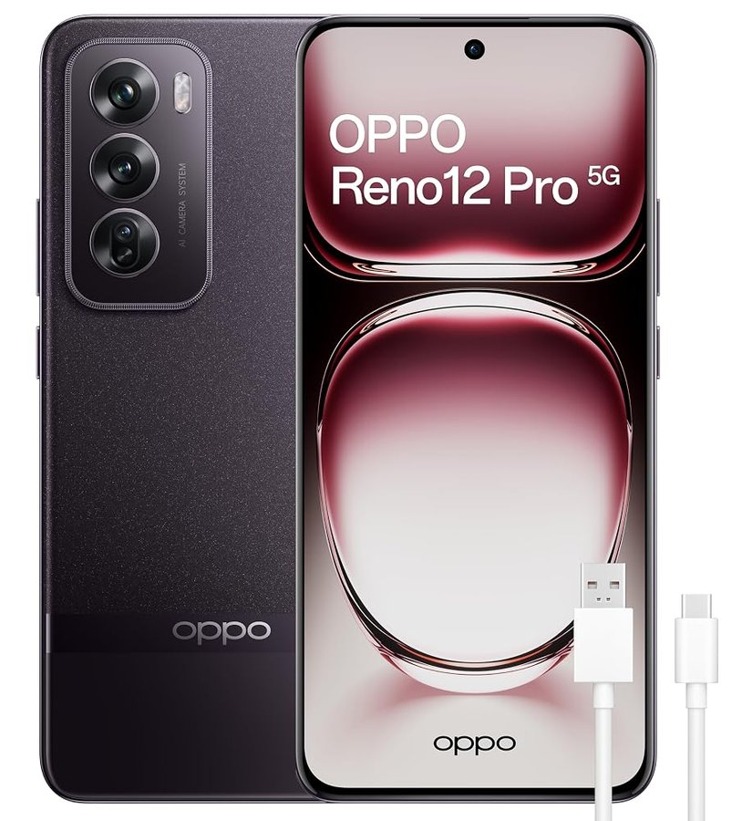 OPPO Reno12 Pro 5G - Smartphone sbloccato con IA, 24 GB (12 GB + 12 GB) + 512 GB, schermo 3D AMOLED 6,7", fotocamera 50+8+50 MP, Android, video 4K, batteria 5000 mAh, ricarica rapida 80 W, nebula