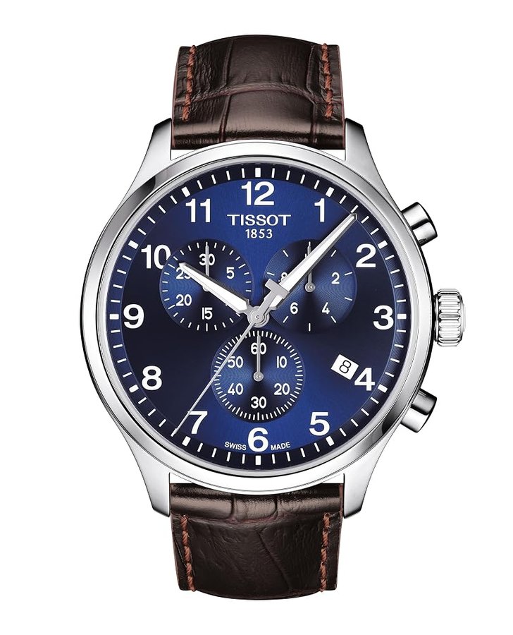 Mens Tissot Chrono XL acciaio inossidabile orologio casual marrone