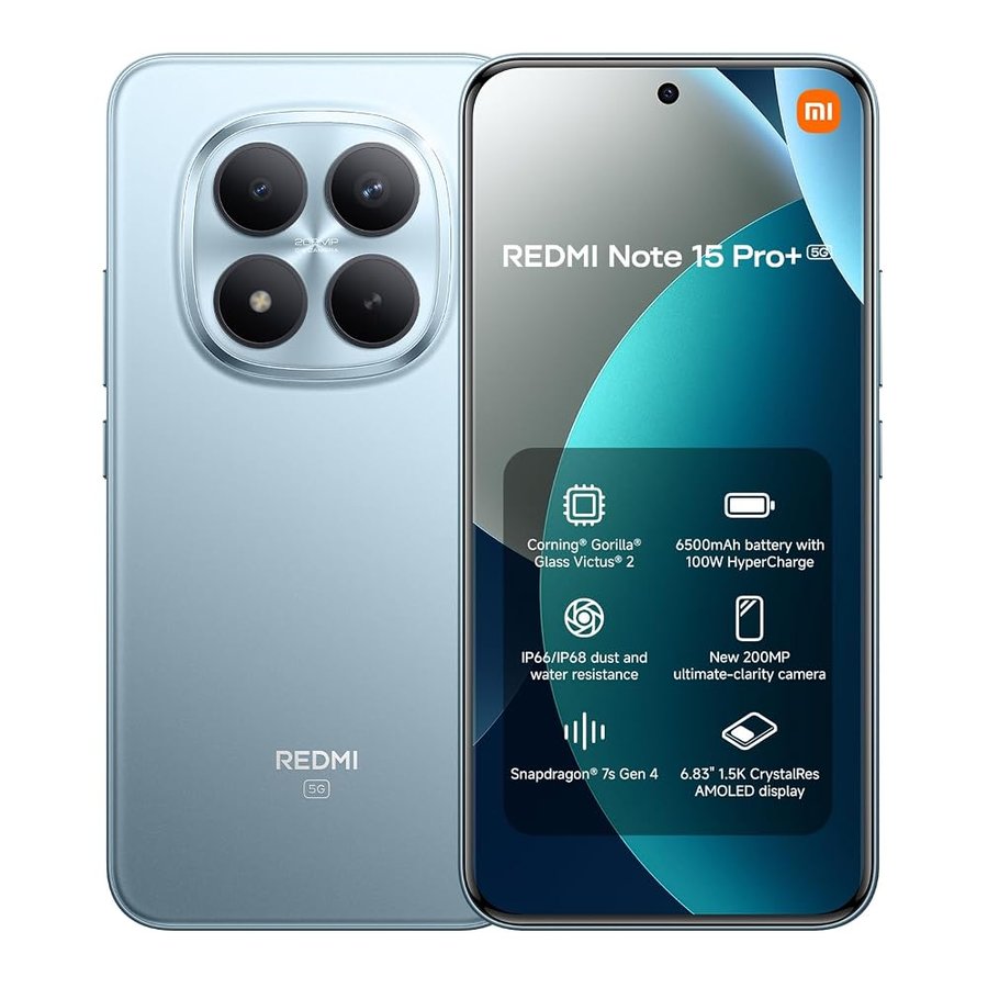 Redmi Note 15 Pro+ 5G 12+512 Glacier Blue (No power adapter included)