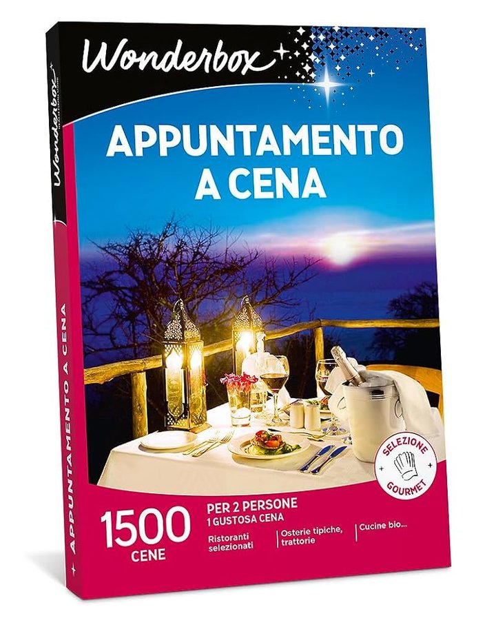 WONDERBOX - Cofanetto Regalo - Appuntamento A Cena - per 2 Persone