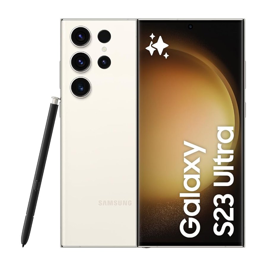 Samsung Galaxy S23 Ultra AI Smartphone Android, 256 GB, Batteria 5.000 mAh, Smartphone Senza Contract Cream