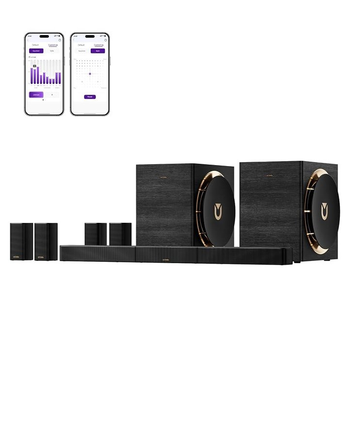 ULTIMEA Skywave X100 Dual, soundbar surround wireless 9.2.6 con THX, Dolby Atmos, DTS:X, doppi subwoofer da 10”, bassi 18 Hz, 2000W, pass-through 8K, audio livello AVR