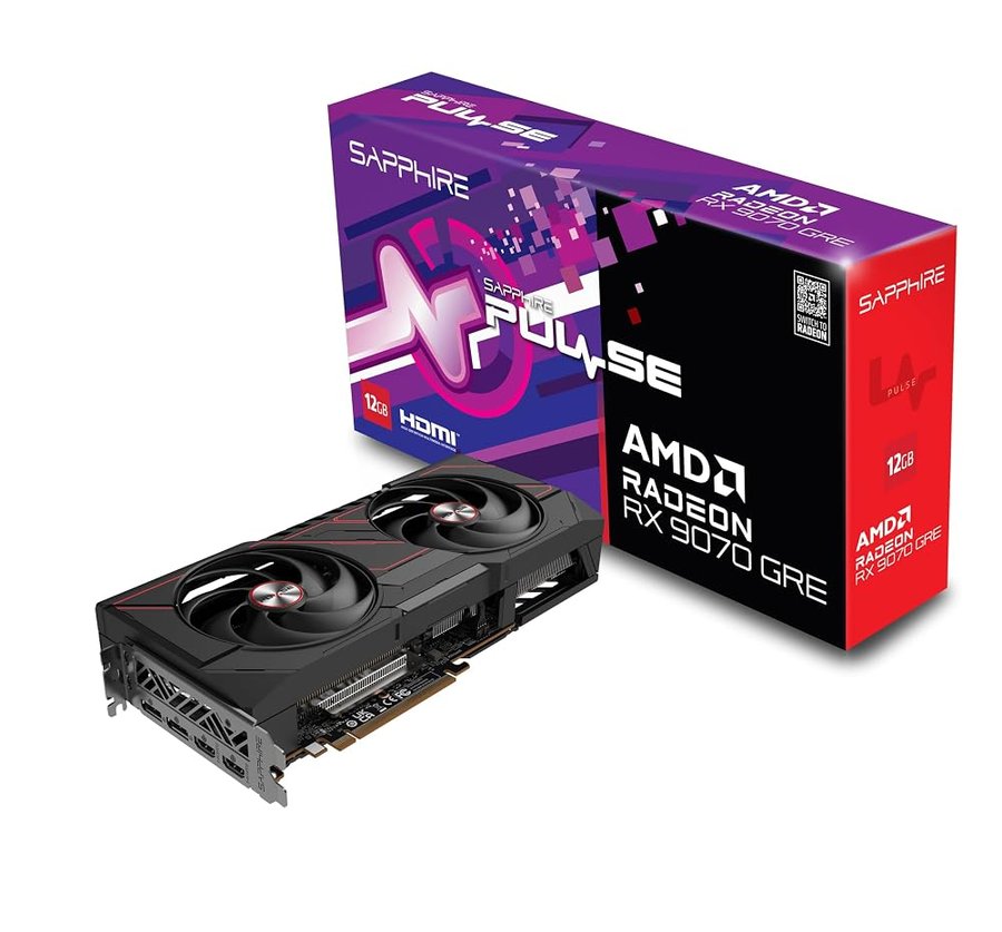 Sapphire 11354-01-20G Pulse AMD Radeon™ RX 9070 GRE Gaming OC Scheda grafica con 12 GB GDDR6, AMD RDNA 4