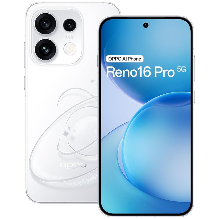 OPPO Reno16 Pro 5G, 200MP, 6,32" 144Hz, 6000mAh, 12+512GB, Pop White