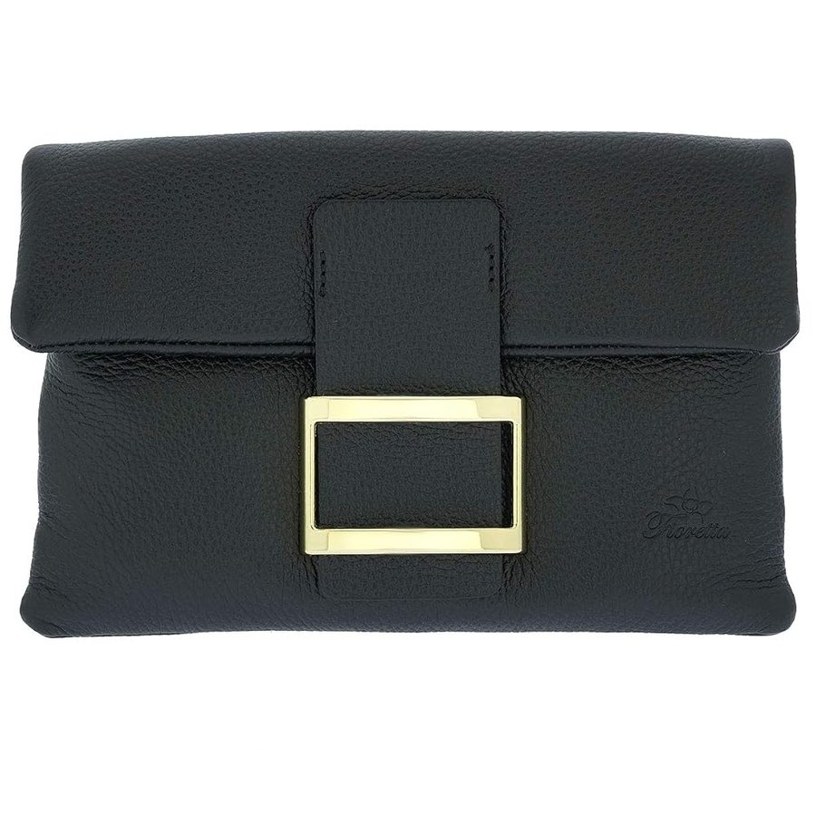 borsa a tracolla in vera pelle italiana nero Small