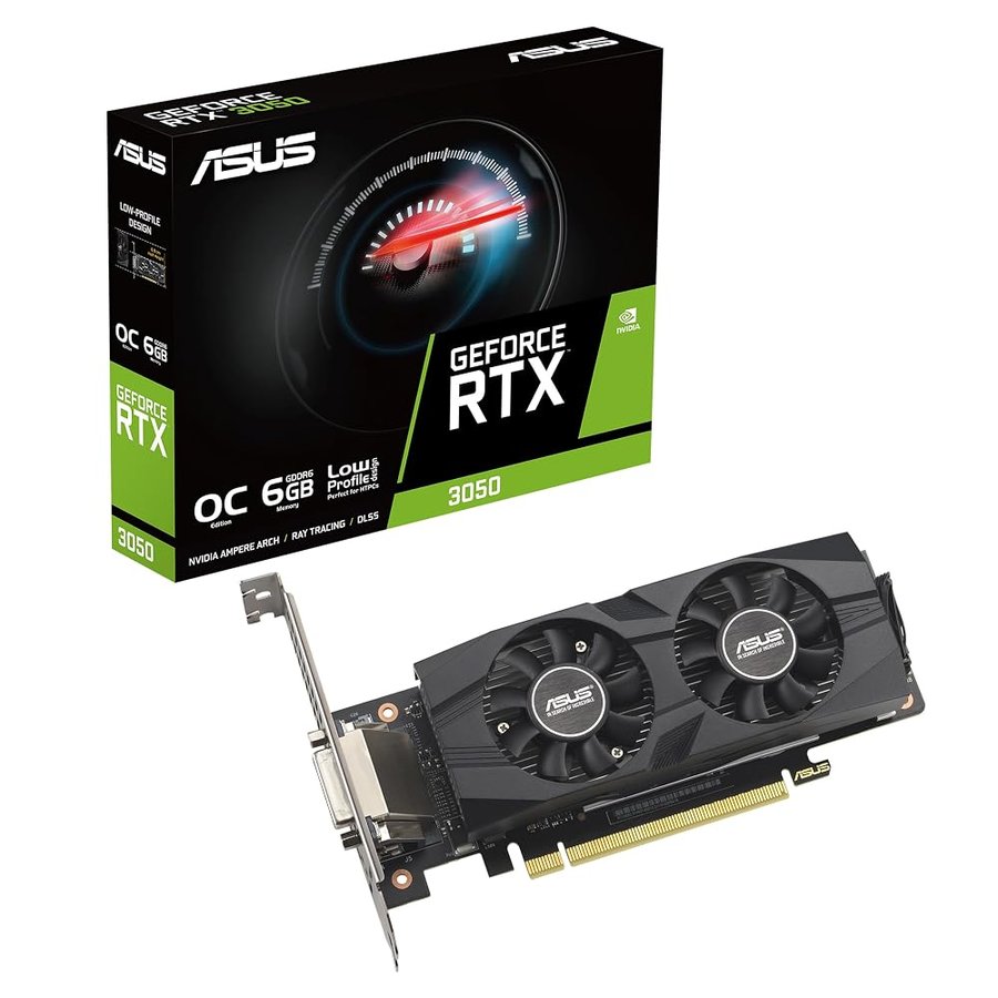 ASUS RTX3050 LP BRK OC, Scheda Grafica 6 GB GDDR6 NVIDIA GeForce, Nera