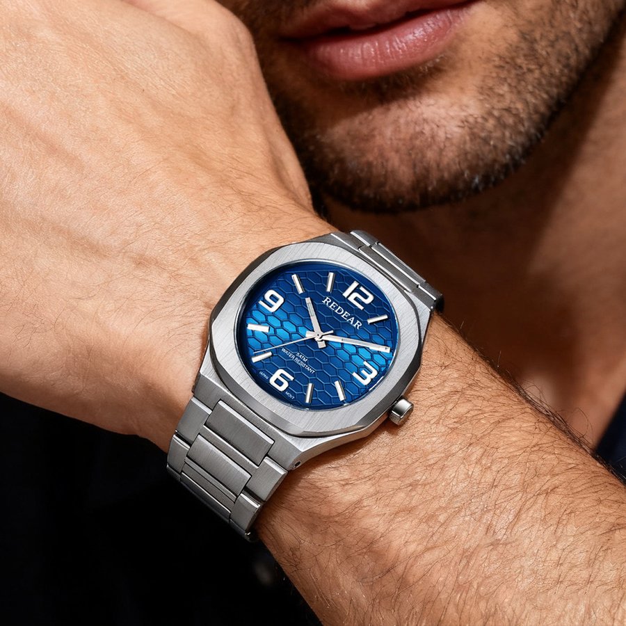 Mens Watch With Japanese Movement Non-mechanical Water-resistant