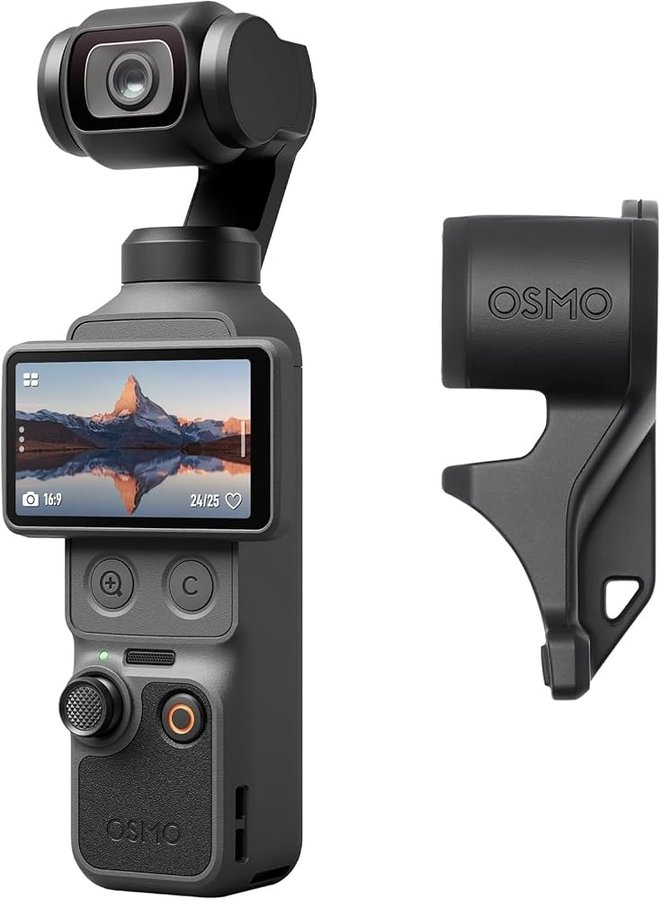 DJI Osmo Pocket 4 Combo Standard, fotocamera gimbal tascabile per vlog | CMOS da 1″ e 4K/240fps, stabilizzazione a tre assi, zoom senza perdita 2×, 107 GB di memoria integrata