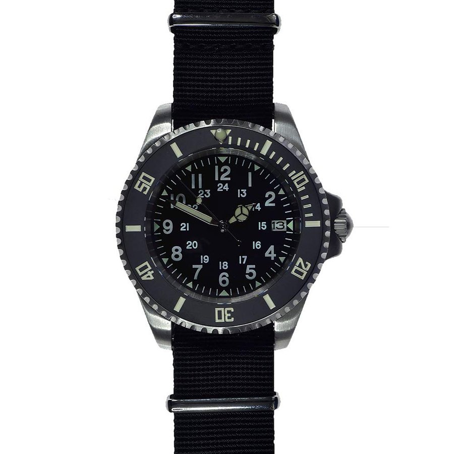 Diver Automatico Acciaio Nero Datario Ceramica Zaffiro Datario Orologio Uomo