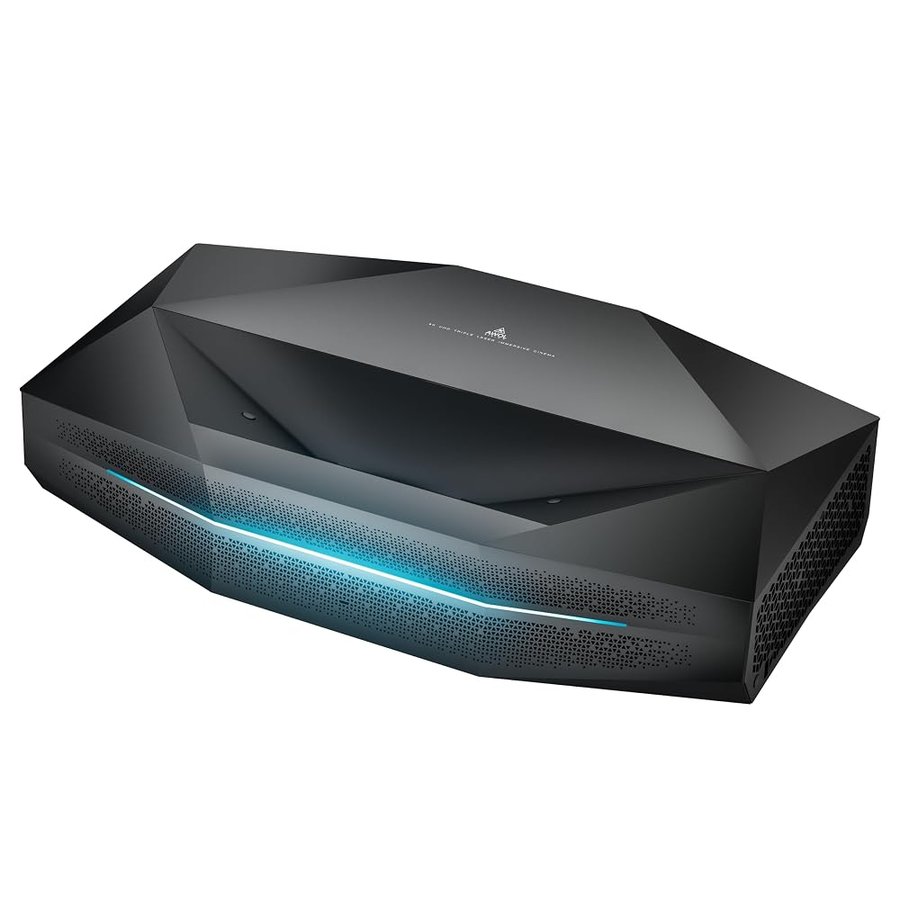 AWOL Aetherion Pro Videoproiettore laser 4K RGB a corta gittata Ultra, 2600 lumen ISO, PixelLock Clarity, 6000:1, Dolby Vision, 110% Rec.2020, lag di input basso di 1 ms, proiettore per home theater