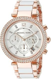 Parker Watch for Women, Quartz Chronograph Movement with Stainless Steel or PVC Strap