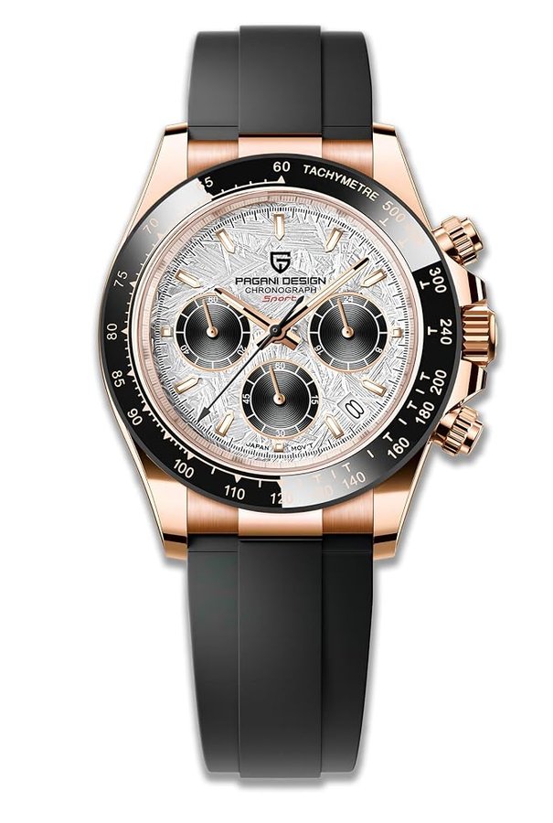 orologio da uomo in ceramica con lunetta in acciaio inossidabile bracciale cronografo impermeabile 100 m vetro zaffiro automatico da uomo