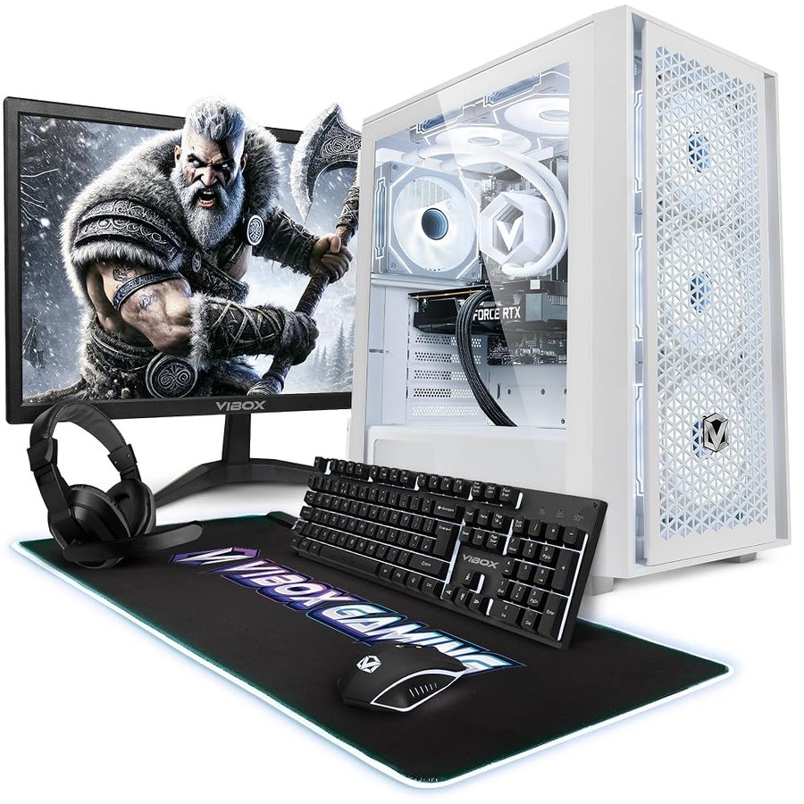 Vibox IV-24 PC Gaming Completo • Schermo da 23 pollici • AMD Ryzen 7 5700X 8 cores • Nvidia RTX 3050 6GB • 16GB RAM • 500GB SSD • Windows 11 • WiFi 6 + Bluetooth 5.4