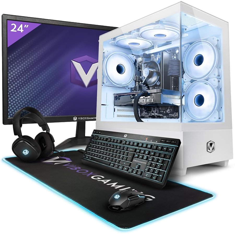Vibox II-140 PC Gaming Completo • Schermo da 23 pollici • Intel Core i5 10400F 6 cores • Nvidia RTX 5060 8GB • 16GB RAM • 1TB SSD • Windows 11 • WiFi 6 + Bluetooth 5.4
