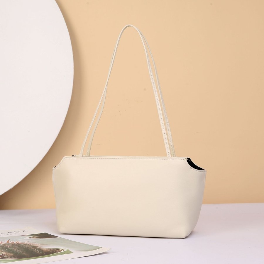 Single-Shoulder Under-Arm Bag Genuine Leather Minimalist Style Niche Handbag For Women