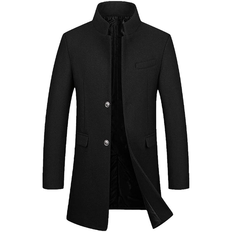 Cappotto invernale da uomo Cappotto in cashmere Cappotto lungo in lana per il tempo libero invernale