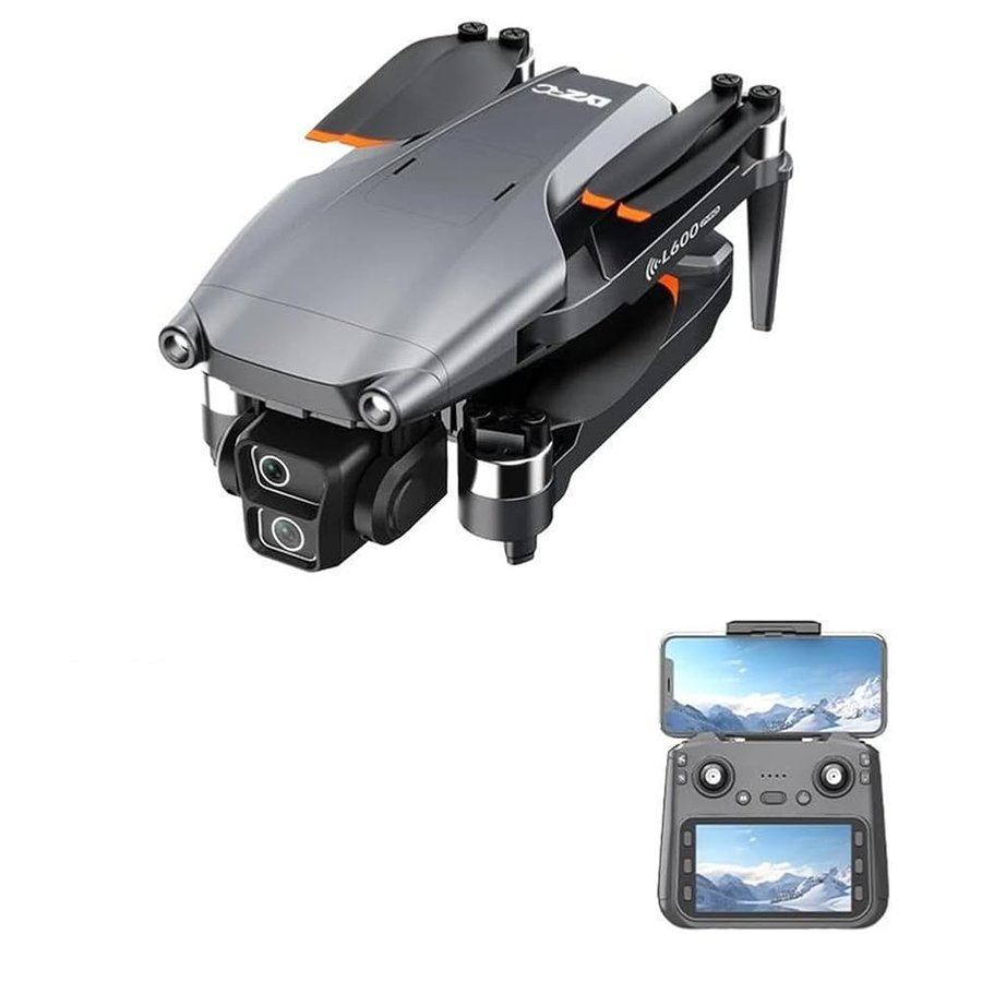 Triple Battery,Nuovo Drone l600-1 GPS Professionale con Telecamera 8k, FPV Aereo Senza spazzole, Evita Gli Ostacoli con Telecomando a Grande Schermo, Pieghevole