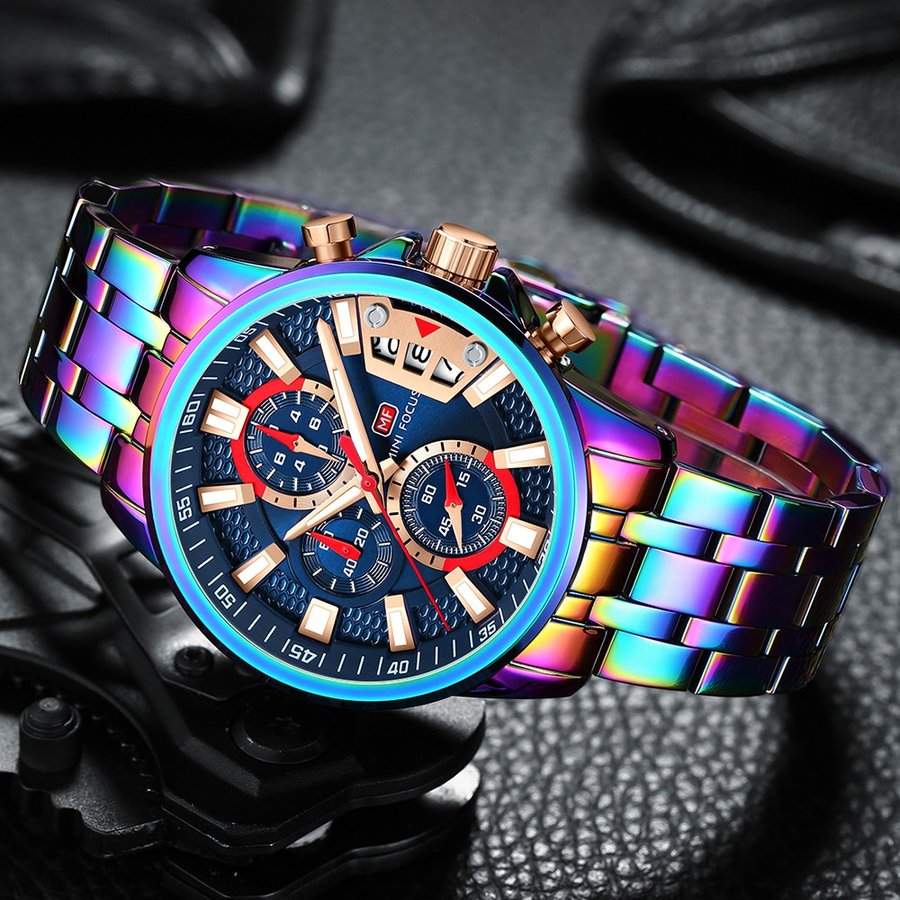 Personalized Waterproof Quartz Watch Magic Color Shell Multifunctional