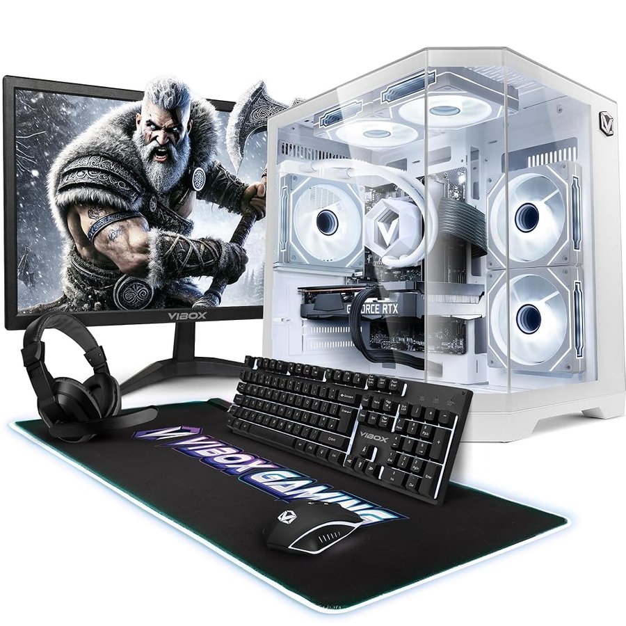 Vibox IV-585 PC Gaming Completo • Schermo da 23 pollici • AMD Ryzen 7 5700X 8 cores • Nvidia RTX 3050 6GB • 16GB RAM • 500GB SSD • Windows 11 • WiFi 6 + Bluetooth 5.4