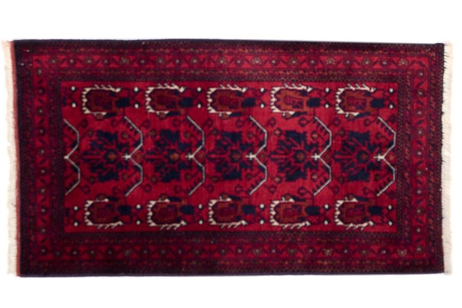 Khal Mohammadi - Tappeto finissimo Belgio 100 x 50 cm, con Bottoni a Mano, 50 x 100 cm