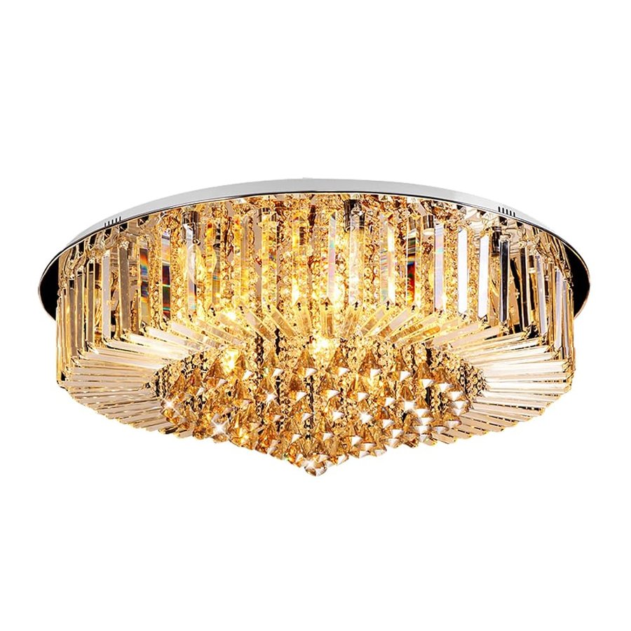 Lampadario di cristallo, Ø60cm Premium 9 luci E14 Plafoniera di lusso Lampada a sospensione Illuminazione per soggiorno Camera da letto Illuminazione del corridoio