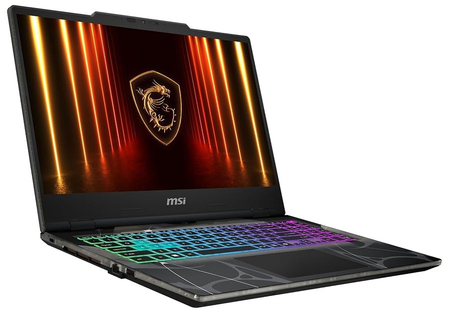 MSI Cyborg 15, laptop da gaming, 15,6 pollici Full HD 144 Hz, Intel Core i7 1240H, NVIDIA GeForce RTX 5060, 16 GB DDR5, 1 TB SSD, Windows 11 Home, tastiera QWERTZ, nero, B2RWFKG-068