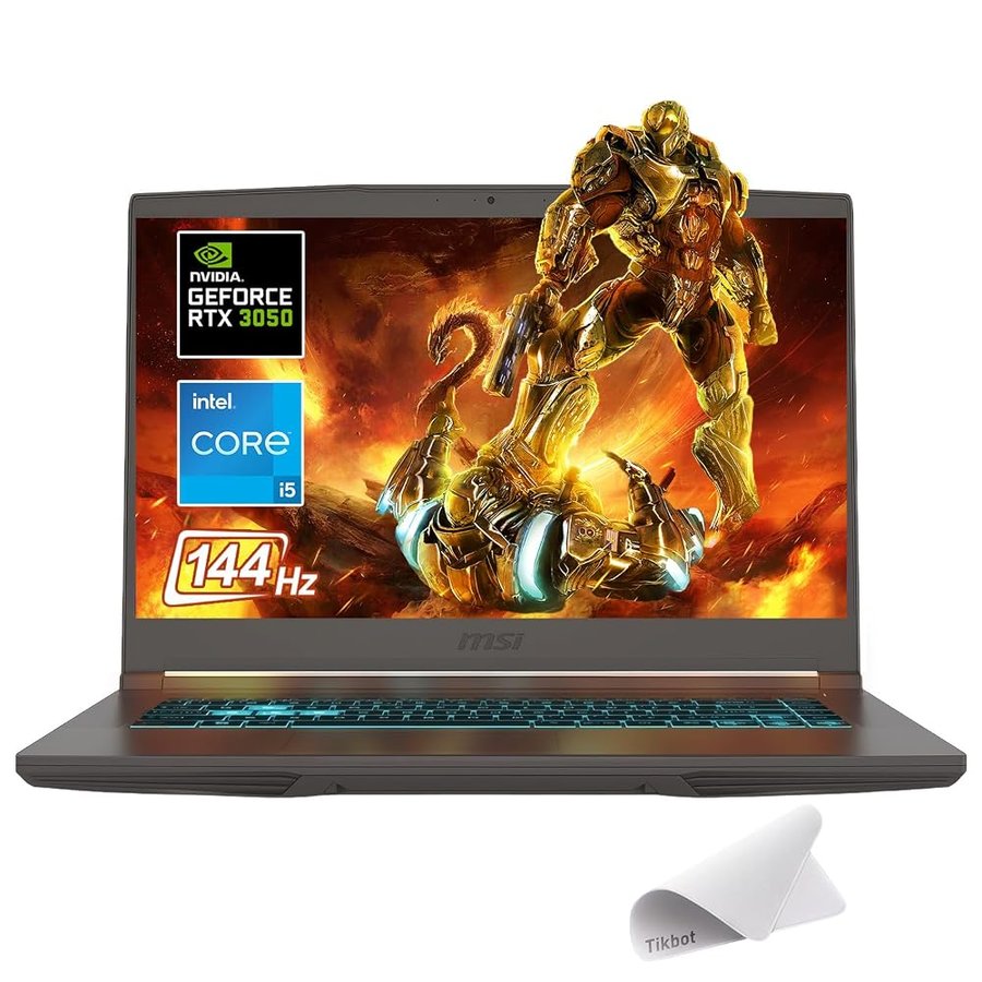 msi Intel Core i5-13420H-NVIDIA GeForce RTX 3050 - Windows 11 Home-W/tappetino per mouse (32 GB di RAM | SSD PCIe da 1 TB) da 15,6" FHD 144Hz