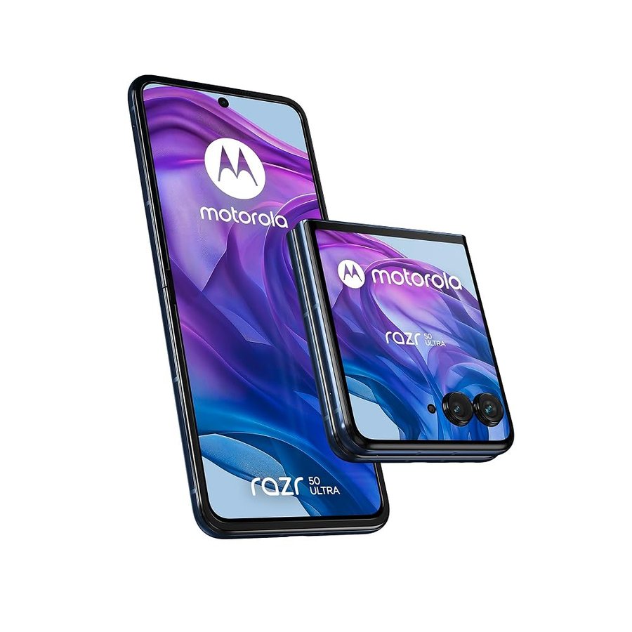 Motorola Razr 50 Ultra 12/512 GB, AI, display esterno 4.0’’ pOLED, interno 6.9" pOLED, 50+50MP, IPX8, Qualcomm Snapdragon 8s Gen3, 4000mAh 45W, wireless 15W, 5G, Dual SIM, Android 14 Midnight Blue