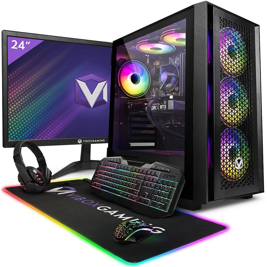 Vibox II-110 PC Gaming Completo • Schermo da 23 pollici • Intel Core i5 10400F 6 cores • Nvidia RTX 5060 Ti 8GB • 16GB RAM • 1TB SSD • Windows 11 • WiFi 6 + Bluetooth 5.4