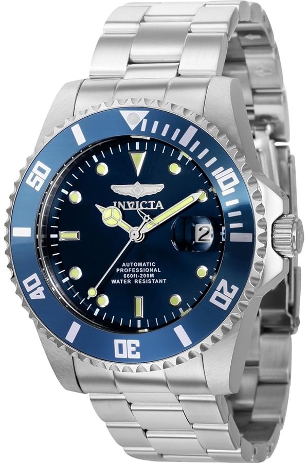 Pro Diver 36972 Orologio da Uomo - Impermeabile - Analogico - Movimento Automatico - acciaio inossidabile con quadrante blu - 44mm