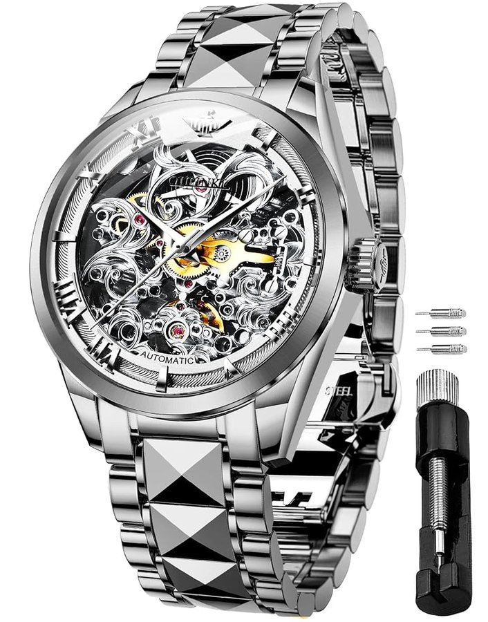 Orologio da polso da donna, in acciaio inox, impermeabile, con quadrante piccolo, al quarzo, analogico, alla moda, con quadrante dorato