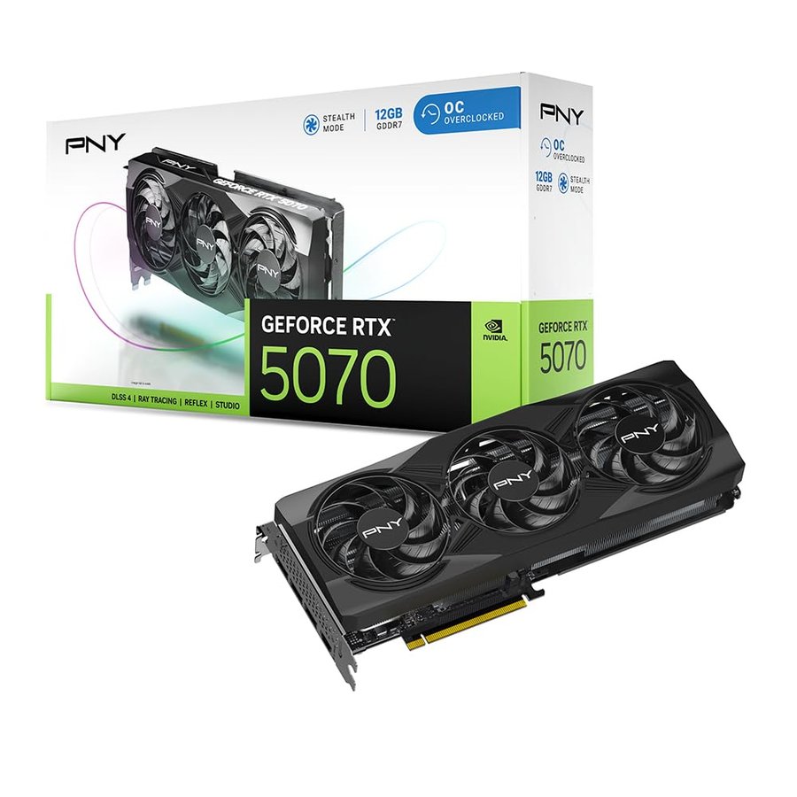 PNY Scheda Grafica GeForce RTX™ 5070 12GB OC Triple Fan DLSS 4