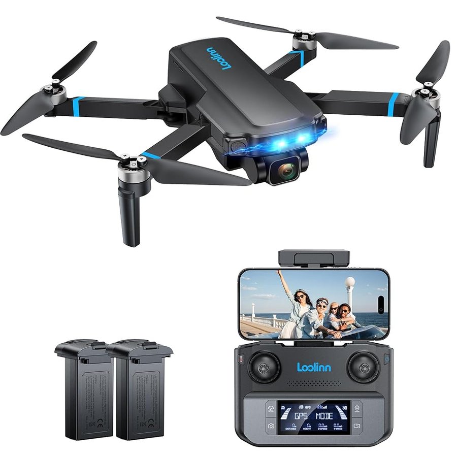 Loolinn | Drone con Telecamera 4K come Regalo per Principianti ed Esperti - 2 Batterie, 40 Minuti di Volo, Telecamera UHD 4K, supporta Fotografie Panoramiche e Time-Lapse, <250g - Idee Regalo