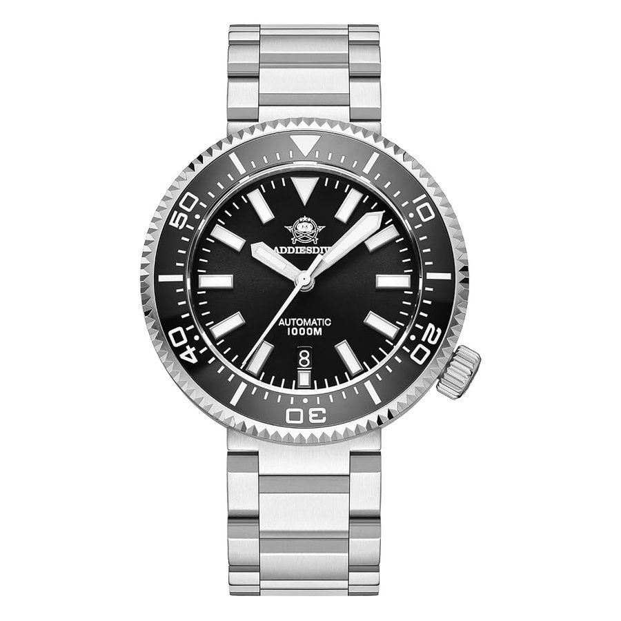 Orologio Diver Automatico Uomo 1000 Metri Subacqueo 45MM Quadrante Acciaio NH35A / 8215 Movimento Zaffiro Sintetico
