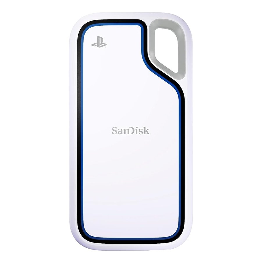 SanDisk Extreme Portable SSD per console Playstation 5 e PC's 2TB, velocità di lettura fino a 1000MB/s, Resistente all'acqua e alla polvere, e alle cadute da 3 metri, Un mese di prova di Nitro Discord
