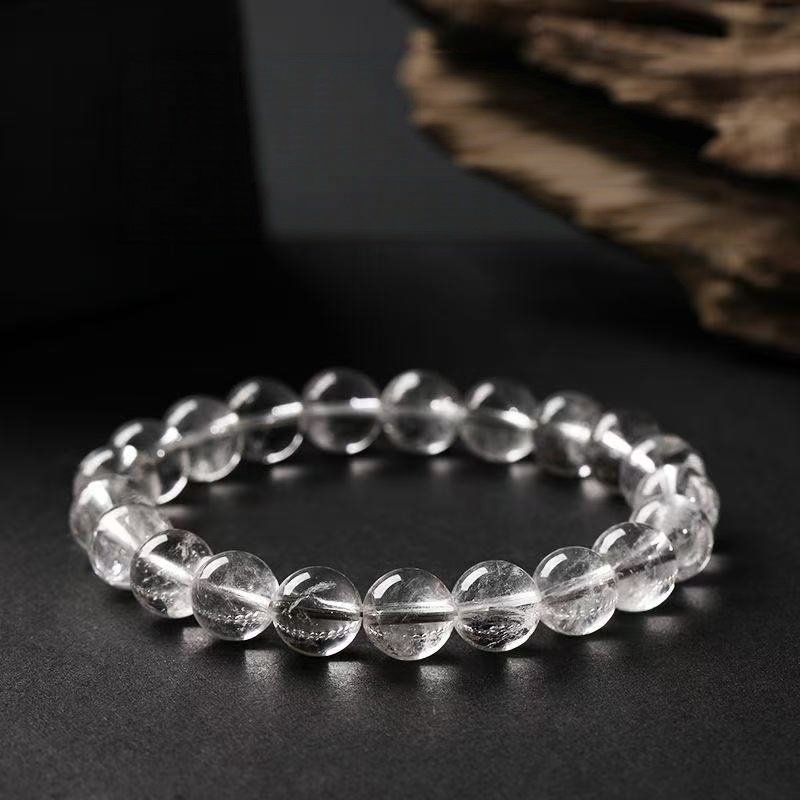 Natural White Phantom Quartz Beaded Bracelet
