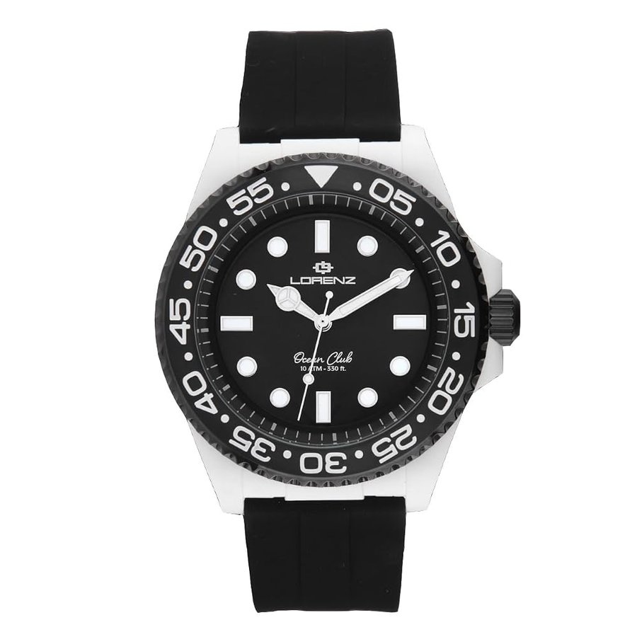 Ocean Club 030268FF - Orologio Sportivo da Uomo al Quarzo - Orologio con cassa in superlega Soft Touch silver - Cinturino in Gomma e chiusura deployante - Sub 100 metri - Cofanetto speciale sub
