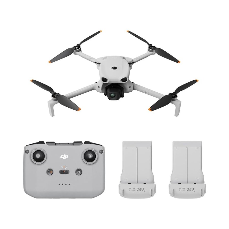 DJI Lito 1 Combo 2 Batterie (DJI RC-N3), Versione aggiornata di Mini 4K