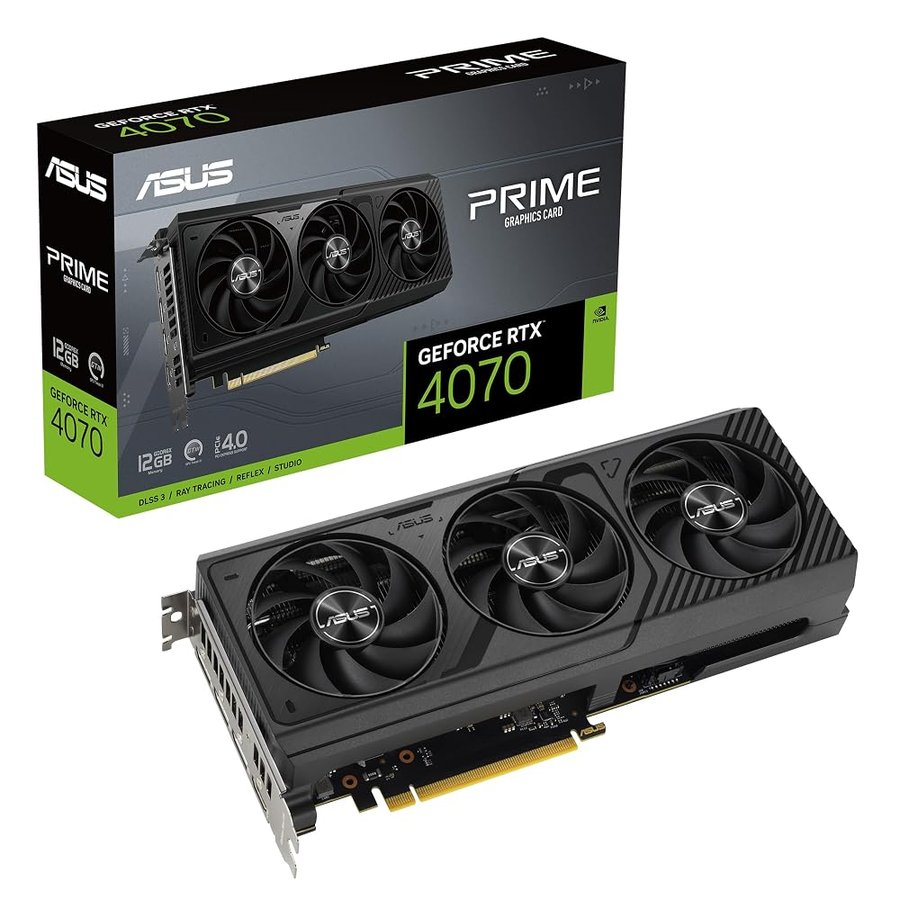 ASUS Scheda grafica Prime GeForce RTX™ 4070 12GB GDDR6X SFF-Ready (PCIe® 4.0, 12 GB GDDR6X, DLSS 3, HDMI 2.1a, DisplayPort™ 1.4a)