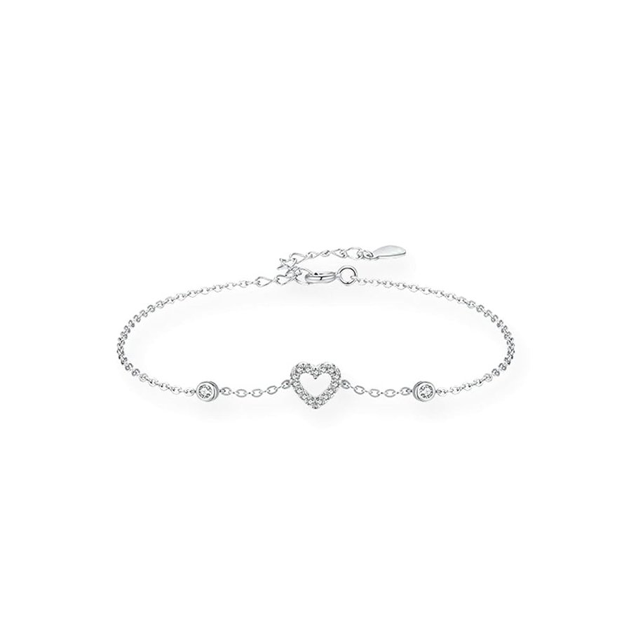 Bracciali da donna in oro bianco Au 375/585/750, bracciale da donna con diamanti in vero oro bianco 9 K/14 K/18 carati