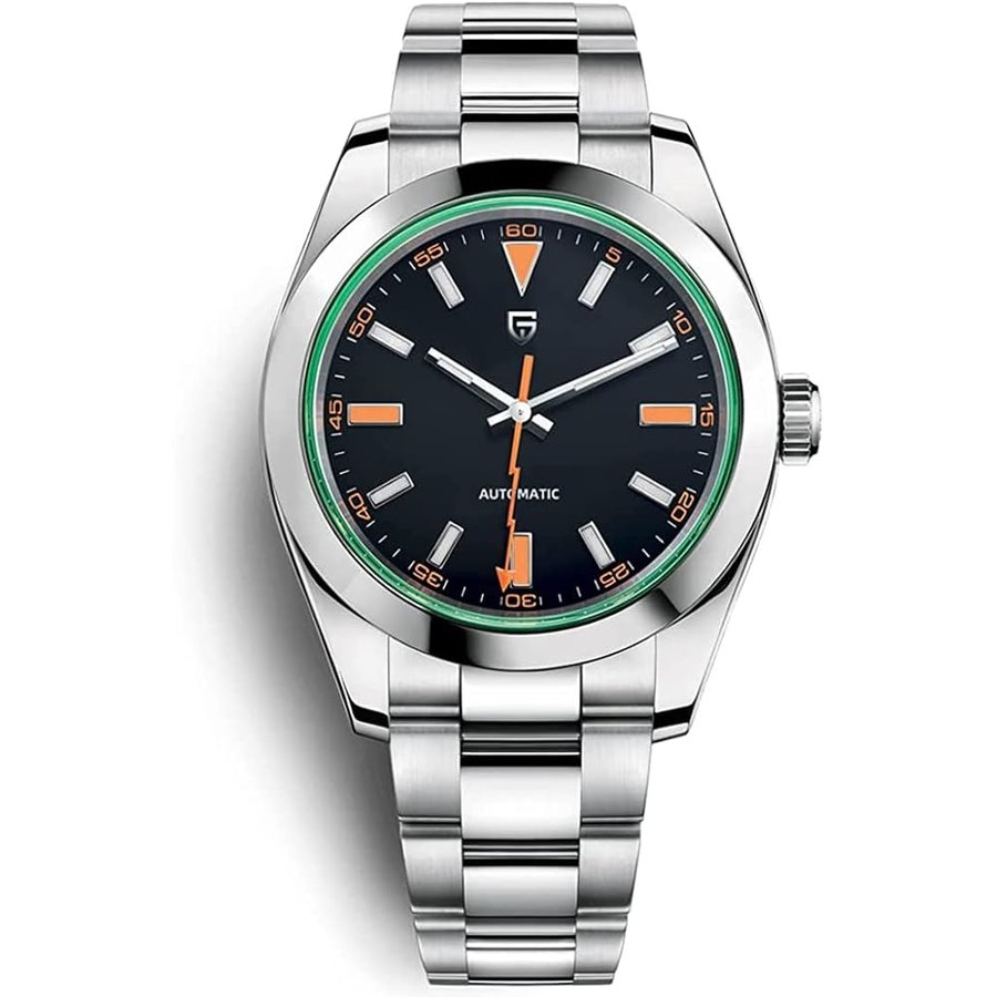 Pagani Design Orologio meccanico Orologio automatico di lusso da uomo Resistente all'acqua 100 Lancette 8215 movimento Acciaio inossidabile rivestito Vetro zaffiro Orologio meccanico da 40 mm PD-1733