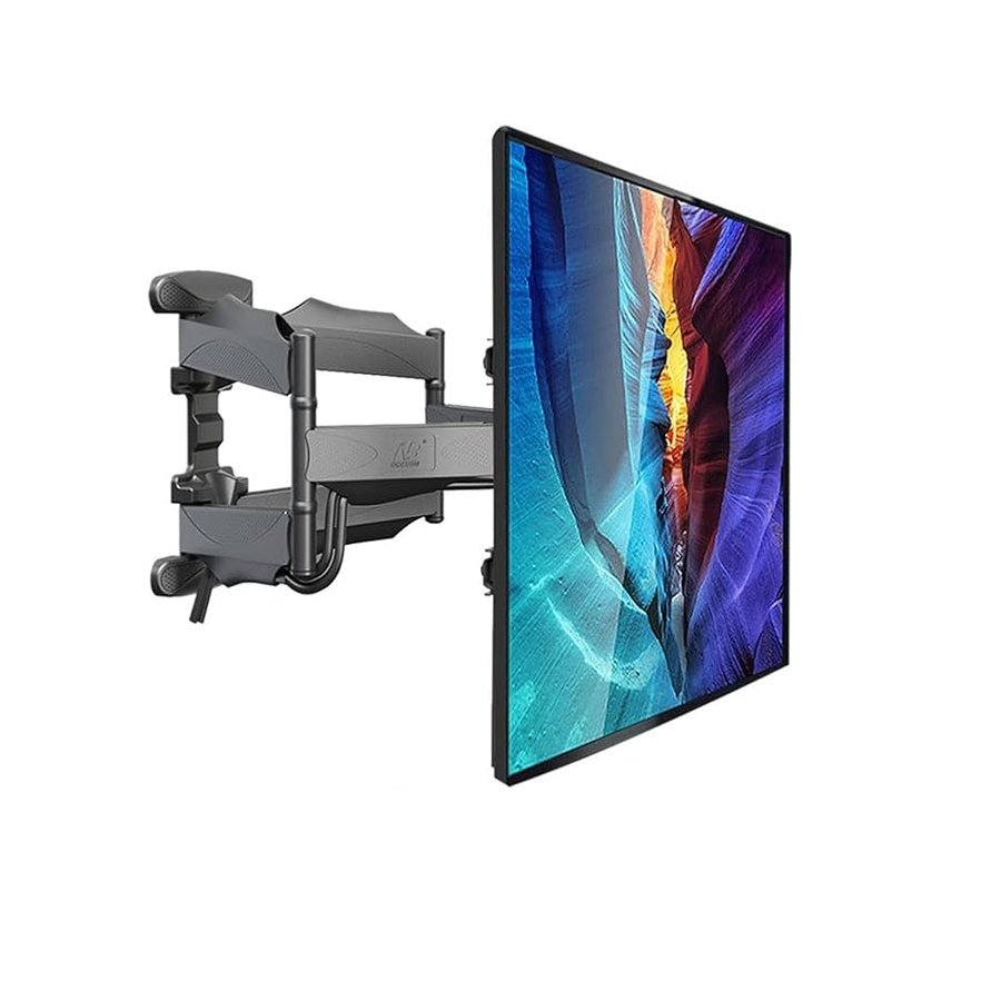 Supporto per TV Portatile Staffa da Parete per TV Ultra Resistente Montaggio a Doppio Braccio Inclinazione e Rotazione per schermi LED LCD OLED al Plasma e curvi da 32-55 Pollici - Fino a VESA 600 mm