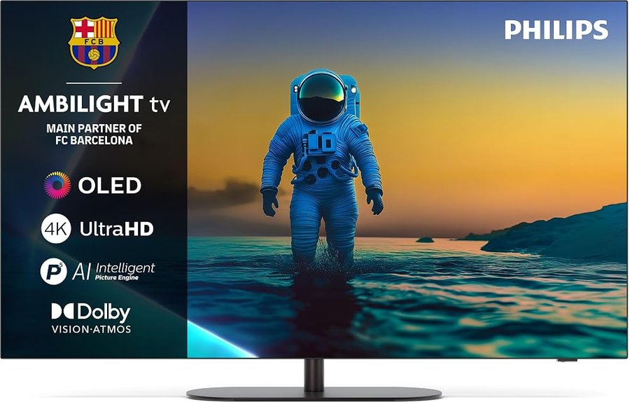 Philips 55OLED810 OLED Ambilight TV (Flat, 55 Zoll / 139 cm, UHD 4K, SMART TV, Ambilight) Schwarz (55OLED810/12)
