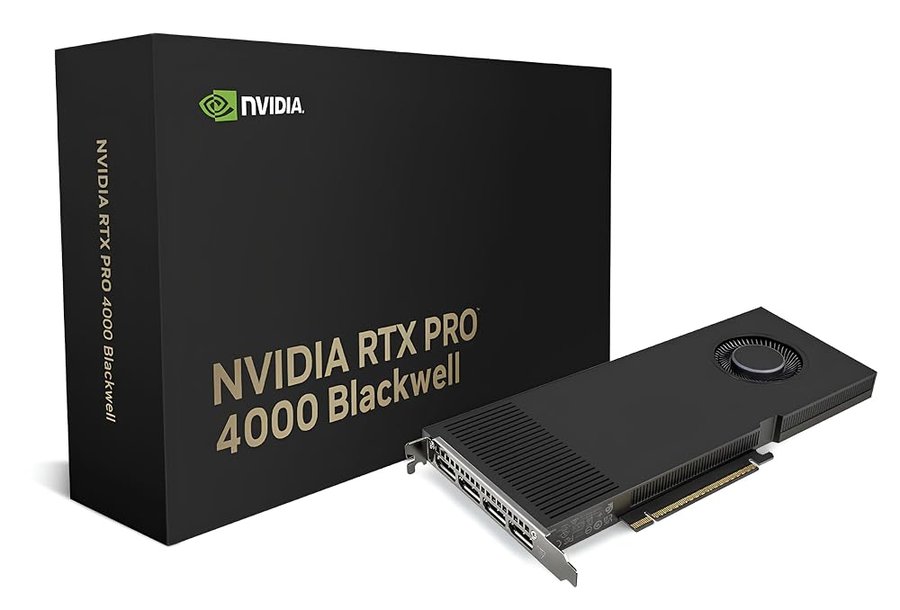 Nvidia Rtx Pro 4000 Blackwell 24 Gb Gddr7 (nvidia Rtx Pro 4000 Blackwell - Graphics Card - Rtx Pro 4000 Blackwell - 24 Gb Gddr7 - Pcie 5.0 X16 - 4 X