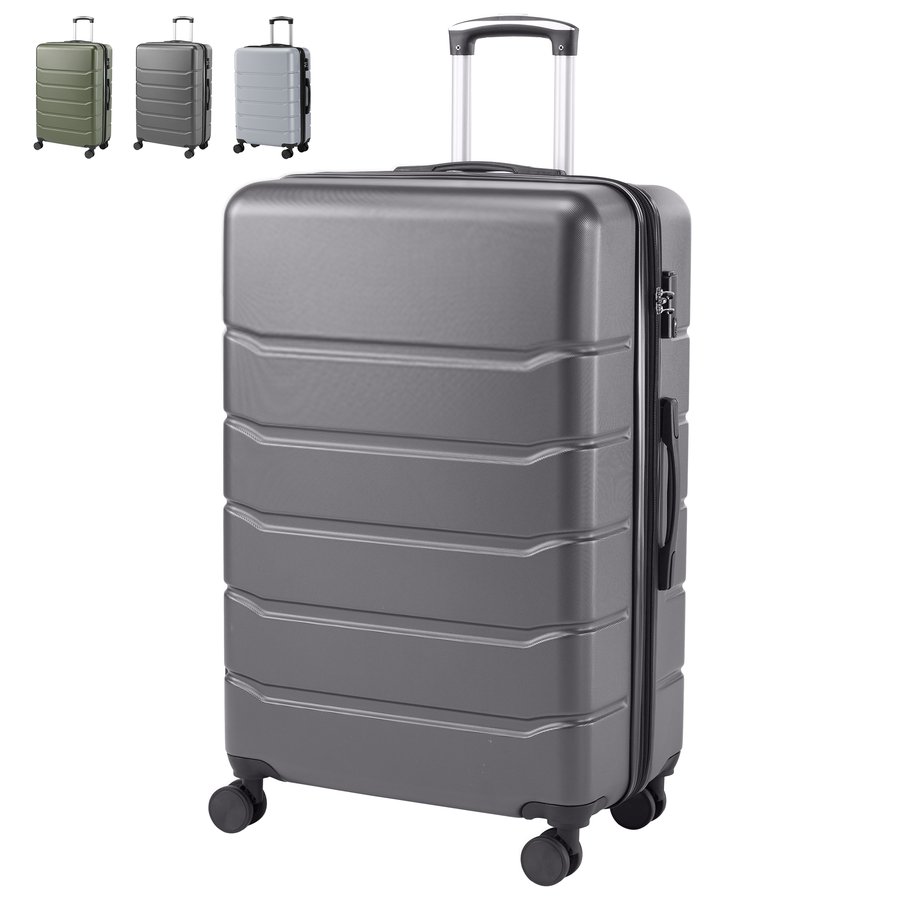 Hard Shell Carry On Suitcase, ABS Spinner Wheel Luggage, Lightweight And Expandable Rolling Travel Bag
