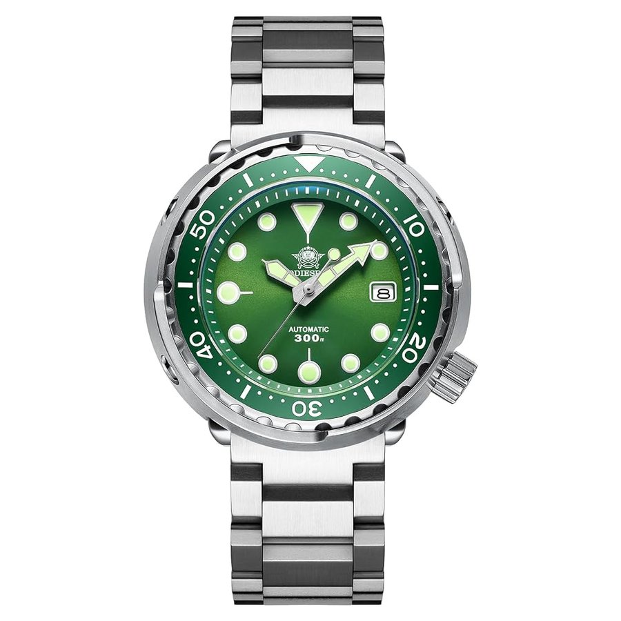 Diver 300 Metri Orologio Subacqueo Uomo,Luminescente Orologi, 47.5mm Grande Quadrante Analogico