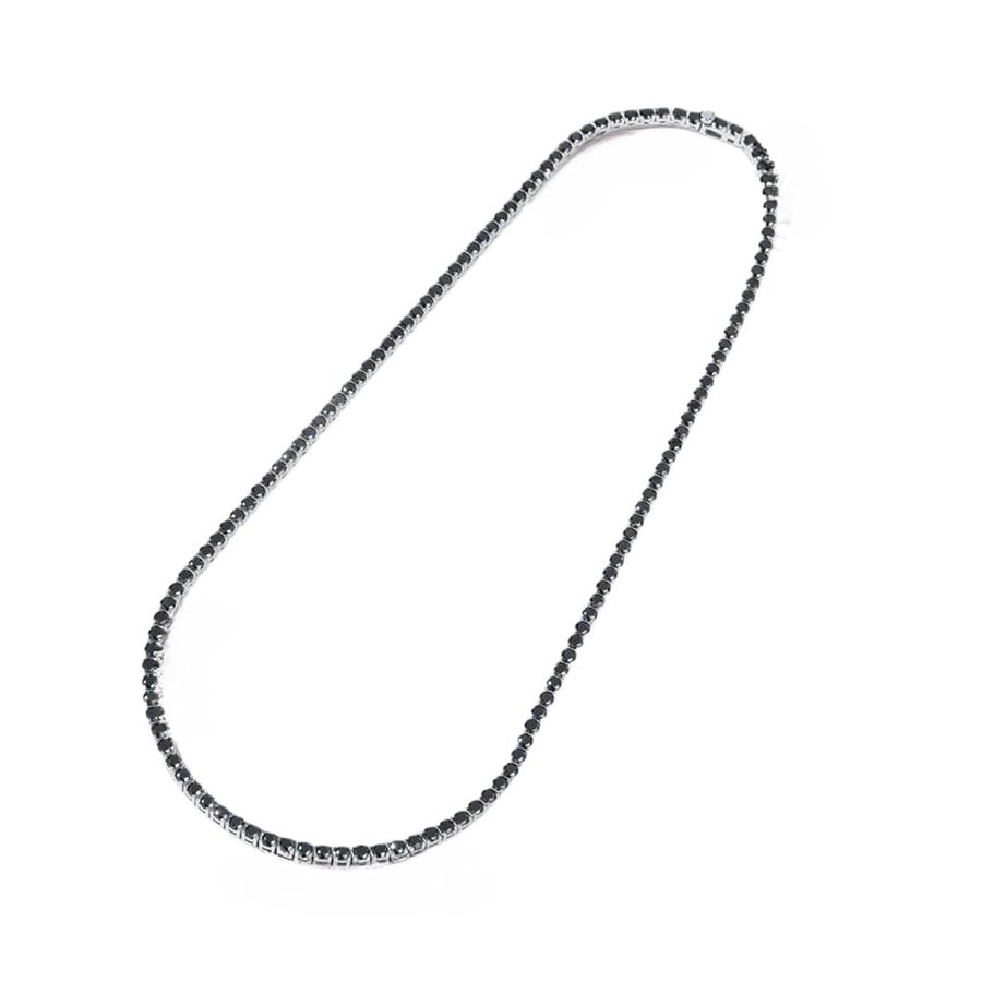 Collana tennis in moissanite nera da uomo catena di diamanti per uomo catena da tennis in moissanite per le donne giorno del matrimonio collana in argento Sterling 925 con diamanti gioielli 3