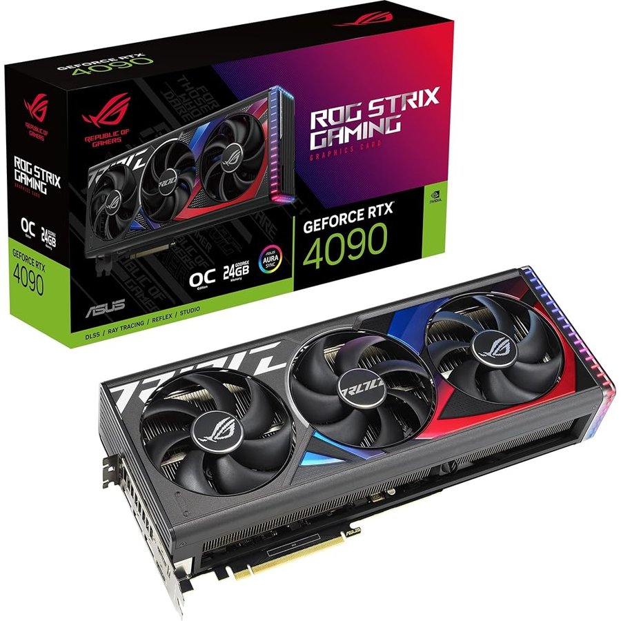 ASUS ROG Strix GeForce RTX® 4090 OC Edition - Scheda grafica da gioco (PCIe 4.0, 24 GB GDDR6X, HDMI 2.1a, DisplayPort 1.4a)