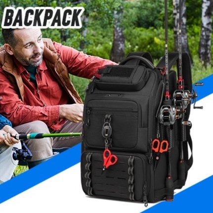 Large Capacity Multi Pocket Fishing Tackle Backpack